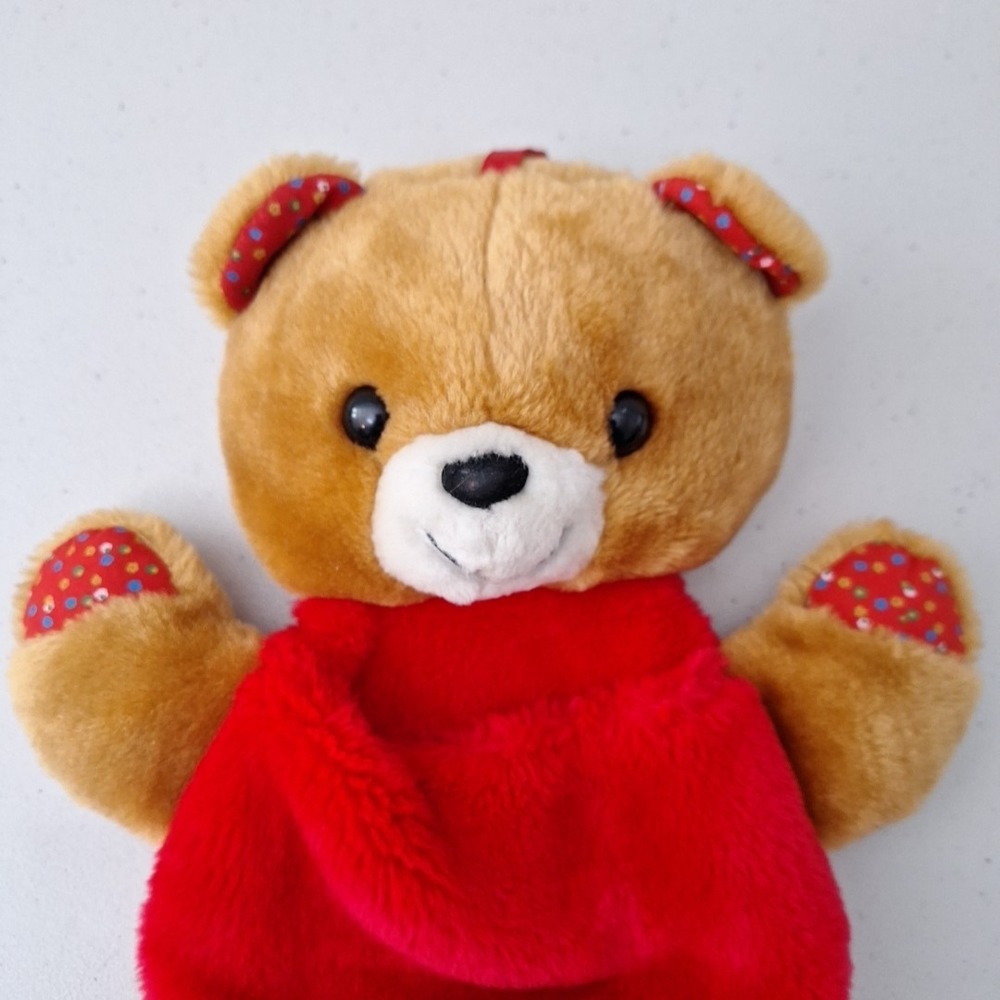 Vintage 1980's Gerber Products Company GIRL TEDDY BEAR Christmas Stocking 16" - Picture 5 of 9